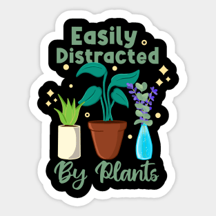 Easily Distracted by Plants Sticker